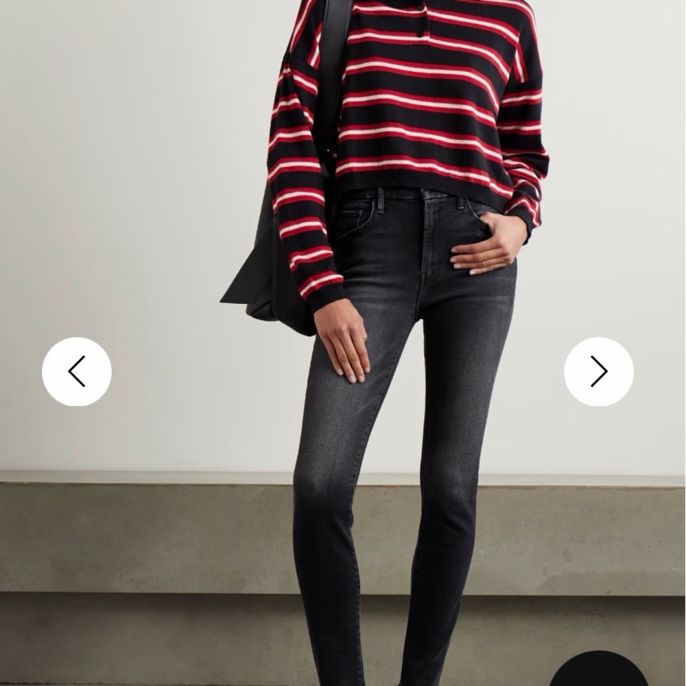 MOTHER Women's Black Skinny Jeans-24 Night Owl